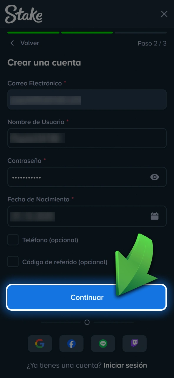 Creá tu cuenta de usuario en pocos pasos para apostar en básquetbol en Stake.