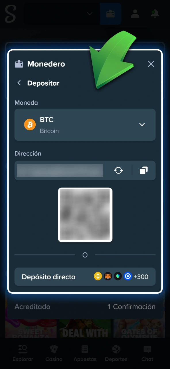 Realizá un depósito para tener saldo disponible y apostar en básquetbol en Stake.