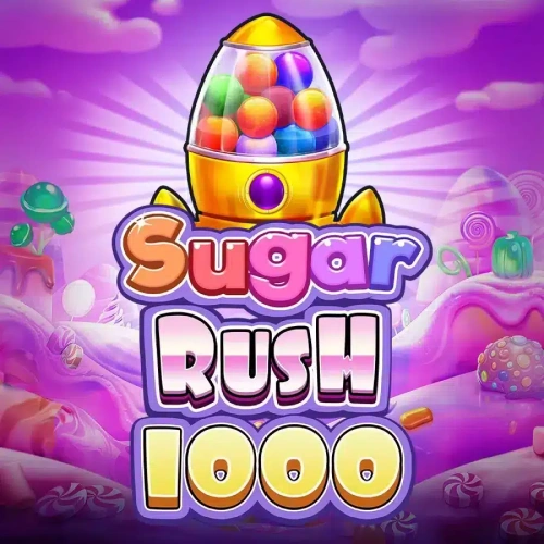 Conseguí dulces cascadas de golosinas y multiplicadores en la tragamonedas Sugar Rush 1000 en Stake.
