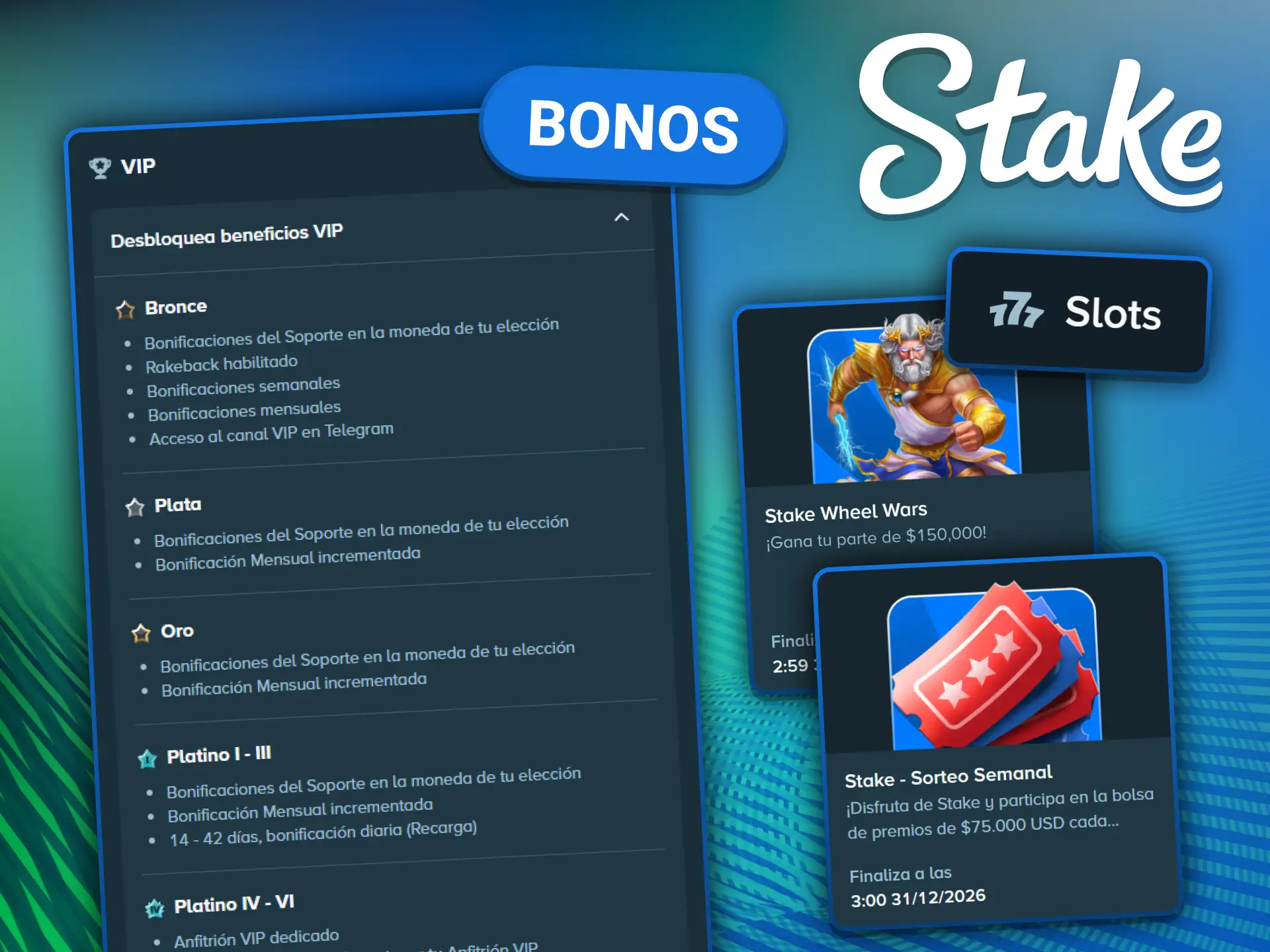 Juega a tus tragamonedas favoritas con bonos de Stake.